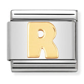 Nomination Composable Classic Link 030101/18 Letter R in 18K Gold
